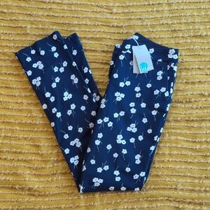 Boden Navy Blue Floral Richmond Trouser Sz 6L